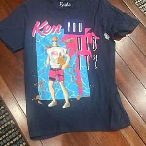 Barbie Navy Tee with Pink and Blue Ken Surf Graphic